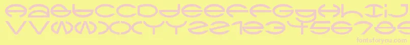 Ctype Font – Pink Fonts on Yellow Background