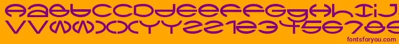 Ctype Font – Purple Fonts on Orange Background