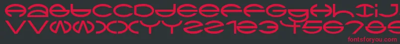 Ctype Font – Red Fonts on Black Background