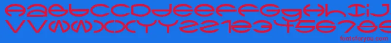 Ctype Font – Red Fonts on Blue Background