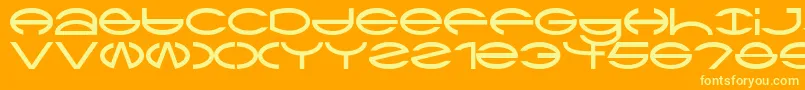 Ctype Font – Yellow Fonts on Orange Background