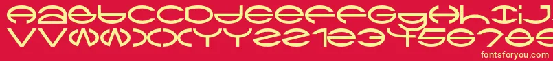 Ctype Font – Yellow Fonts on Red Background