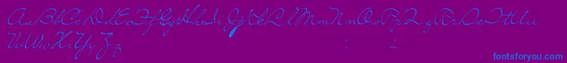 SoLonely-Schriftart – Blaue Schriften auf violettem Hintergrund