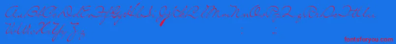 Czcionka SoLonely – czerwone czcionki na niebieskim tle