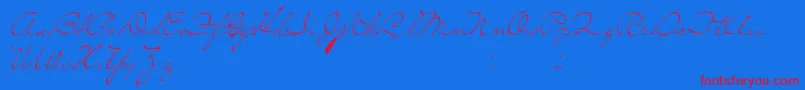 SoLonely-Schriftart – Rote Schriften auf blauem Hintergrund