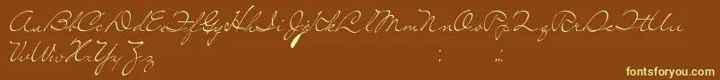 SoLonely Font – Yellow Fonts on Brown Background