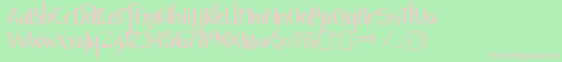 Journal Font – Pink Fonts on Green Background