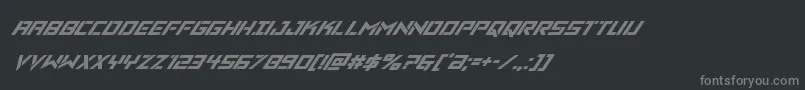 Vikingsquadsuperital Font – Gray Fonts on Black Background