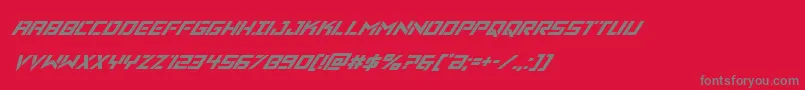 Vikingsquadsuperital Font – Gray Fonts on Red Background