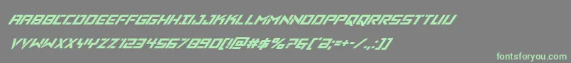 Vikingsquadsuperital Font – Green Fonts on Gray Background