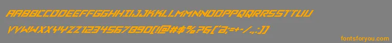 Vikingsquadsuperital Font – Orange Fonts on Gray Background
