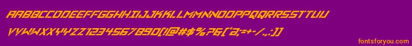 Vikingsquadsuperital Font – Orange Fonts on Purple Background