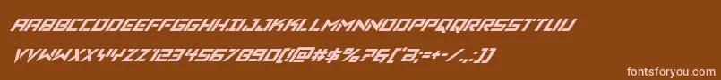 Vikingsquadsuperital Font – Pink Fonts on Brown Background
