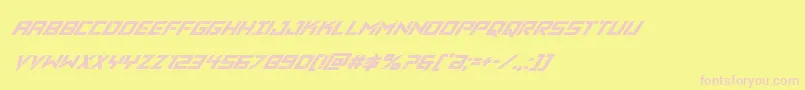 Vikingsquadsuperital Font – Pink Fonts on Yellow Background