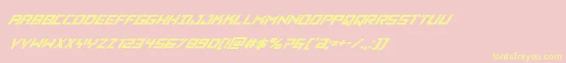 Vikingsquadsuperital Font – Yellow Fonts on Pink Background