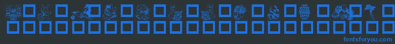 Dested Font – Blue Fonts on Black Background