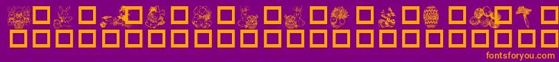 Dested Font – Orange Fonts on Purple Background
