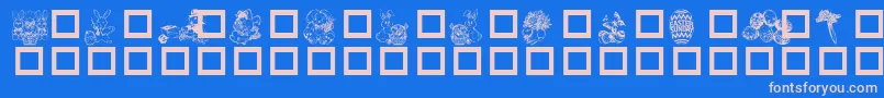 Police Dested – polices roses sur fond bleu