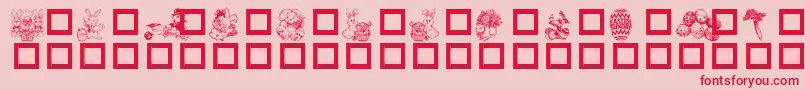 Dested Font – Red Fonts on Pink Background
