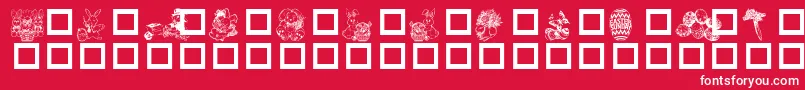 フォントDested – 赤い背景に白い文字