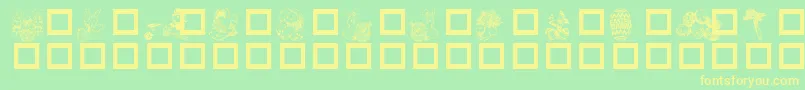 Dested Font – Yellow Fonts on Green Background
