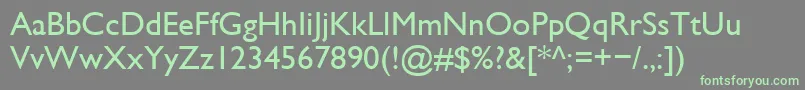 Gls-fontti – vihreät fontit harmaalla taustalla