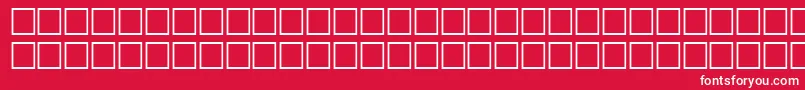 Fonte McsAlhadaSUNormal. – fontes brancas em um fundo vermelho