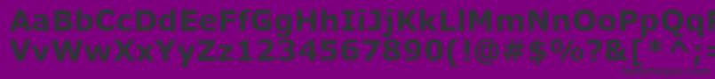 フォントVerdanaKoi8Bold – 紫の背景に黒い文字