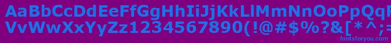 VerdanaKoi8Bold Font – Blue Fonts on Purple Background