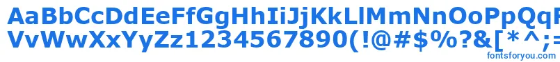 フォントVerdanaKoi8Bold – 白い背景に青い文字