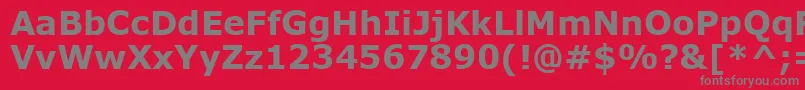 フォントVerdanaKoi8Bold – 赤い背景に灰色の文字