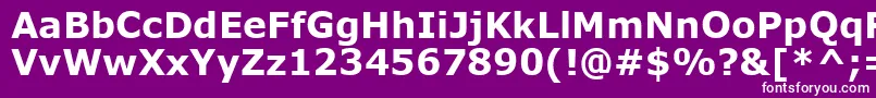 フォントVerdanaKoi8Bold – 紫の背景に白い文字