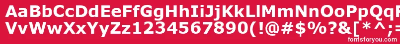 フォントVerdanaKoi8Bold – 赤い背景に白い文字