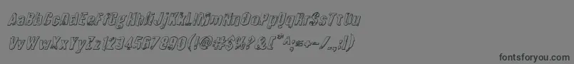 Quarrystone3Dital-Schriftart – Schwarze Schriften auf grauem Hintergrund