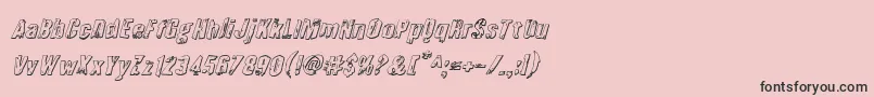 Quarrystone3Dital Font – Black Fonts on Pink Background