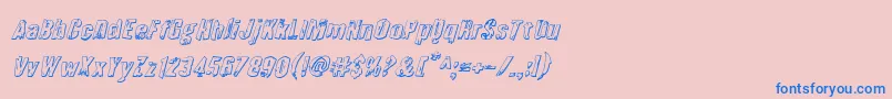 Quarrystone3Dital Font – Blue Fonts on Pink Background