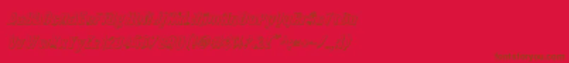Quarrystone3Dital Font – Brown Fonts on Red Background