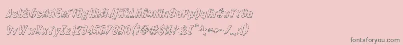 Quarrystone3Dital Font – Gray Fonts on Pink Background