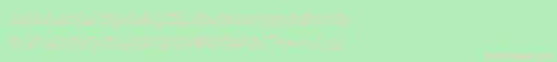 Quarrystone3Dital Font – Pink Fonts on Green Background