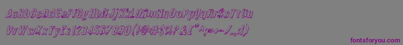 Quarrystone3Dital-Schriftart – Violette Schriften auf grauem Hintergrund