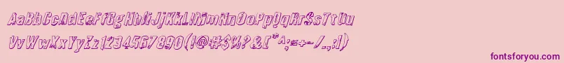 Quarrystone3Dital-Schriftart – Violette Schriften auf rosa Hintergrund