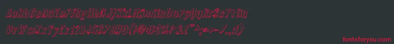 Quarrystone3Dital Font – Red Fonts on Black Background