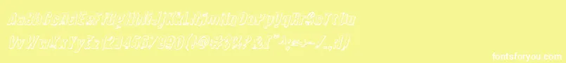 Quarrystone3Dital Font – White Fonts on Yellow Background