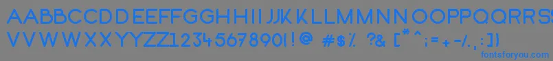 フォントKofi – 灰色の背景に青い文字