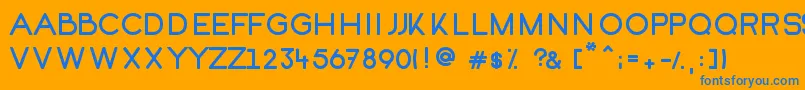 Kofi Font – Blue Fonts on Orange Background