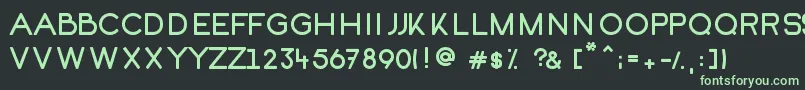 Kofi-fontti – vihreät fontit mustalla taustalla