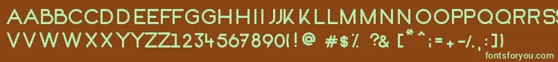 Kofi Font – Green Fonts on Brown Background