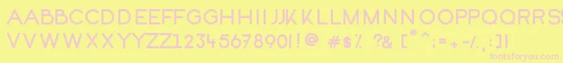 Kofi Font – Pink Fonts on Yellow Background