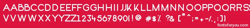 Kofi Font – White Fonts on Red Background