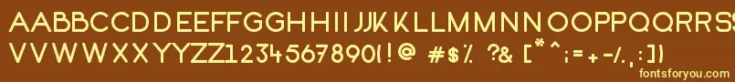 Kofi Font – Yellow Fonts on Brown Background